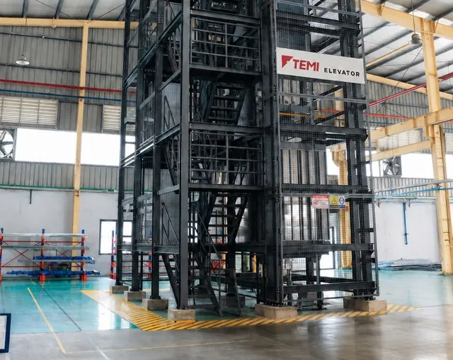 Tháp thử thang máy TEMI ELEVATOR tại nhà máy